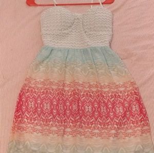 Maxi ombre corset top dress